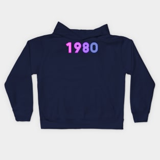 Year 1980 - Retrowave Colors Kids Hoodie